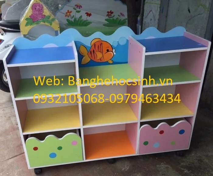 Kệ đồ chơi mầm non 4 tầng - Hàng tại xưởng giá rẻ nhất thị trường, nhiều  mẫu đẹp