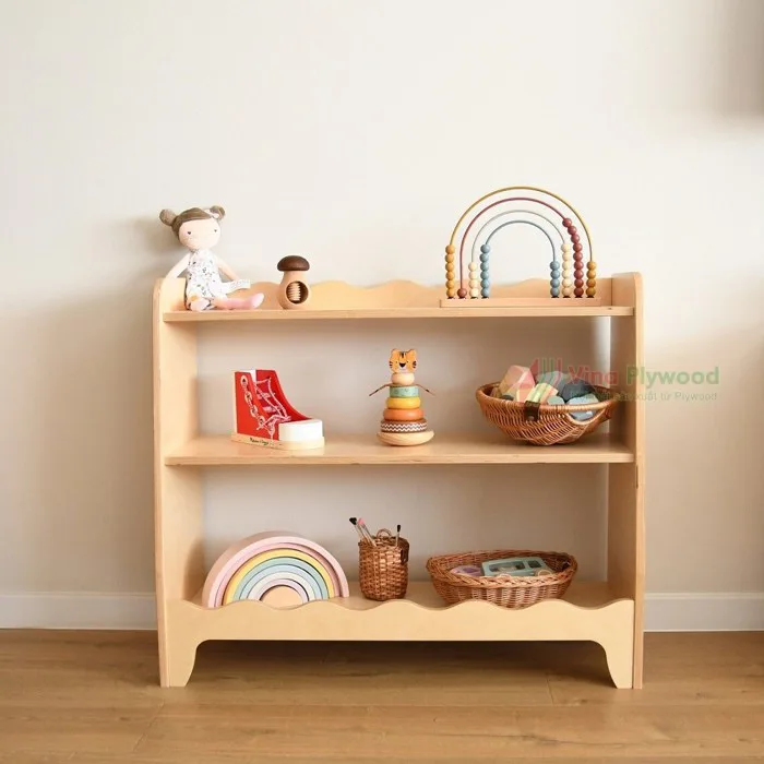 Kệ để đồ chơi cho bé bằng gỗ 3 tầng Montessori TK6801