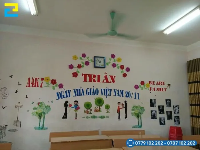 Mẫu trang trí lớp học 20/11 đẹp phù hợp từng cấp bậc trường - inan2h