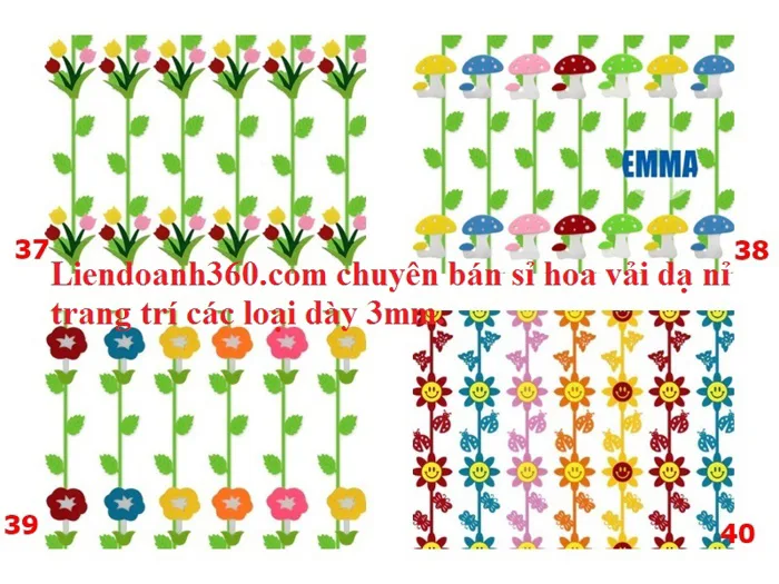 Hoa Vải Dạ Trang Trí – Đồ Dùng Trang Trí Lớp Học Mầm Non