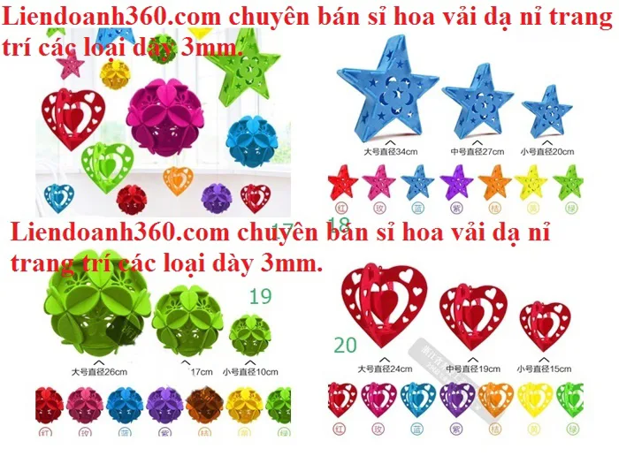 Đồ Trang Trí Vải Dạ – Trang Trí Lớp Học Mầm Non
