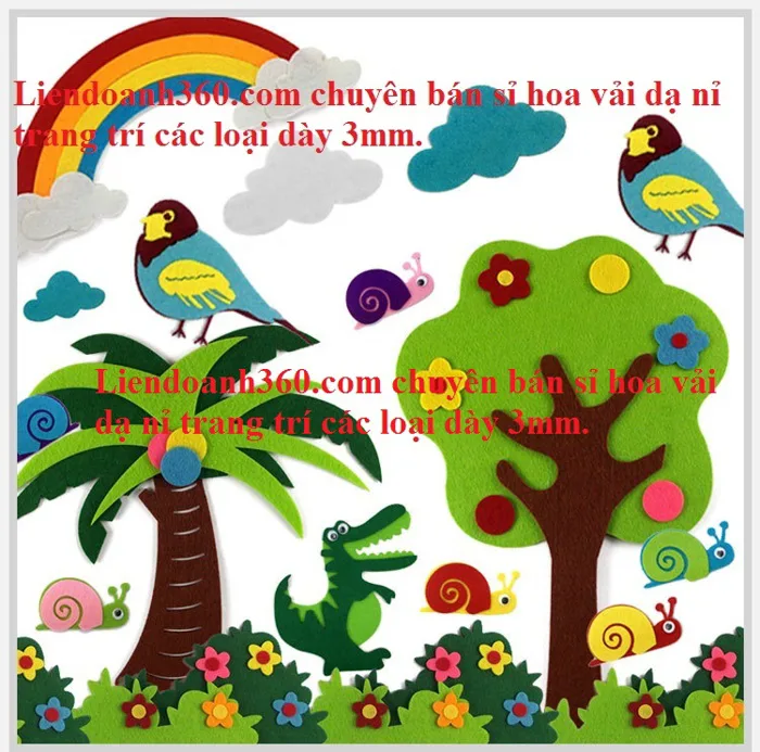 Hoa Vải Dạ Trang Trí – Đồ Dùng Trang Trí Lớp Học Mầm Non