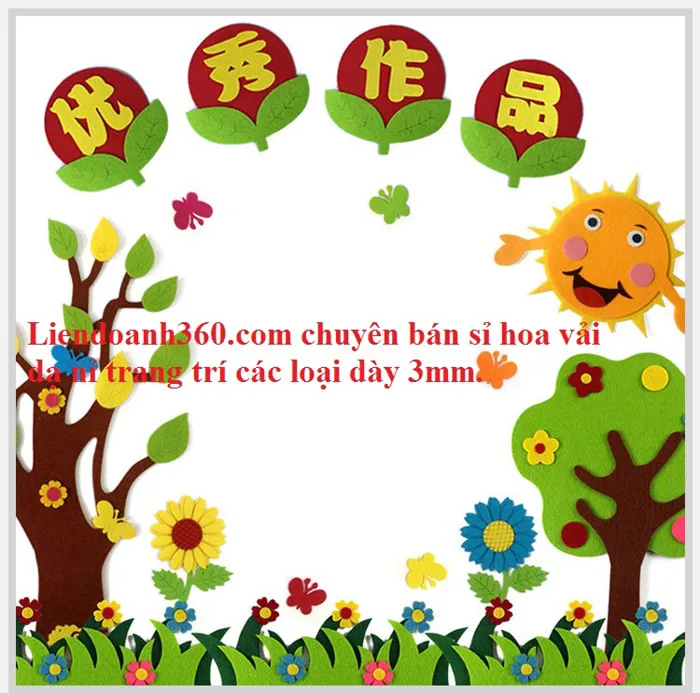 Đồ Trang Trí Vải Dạ – Trang Trí Lớp Học Mầm Non
