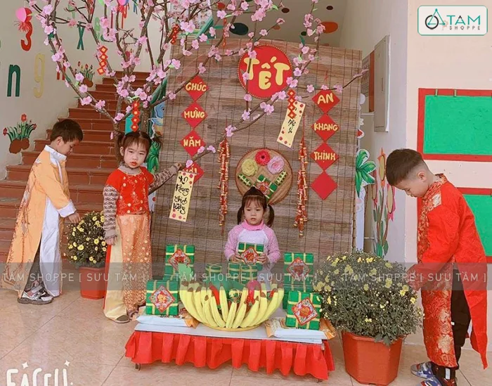 Mang Tết vào trường bằng các ý tưởng trang trí Tết cho lớp mầm non sáng tạo  dễ làm