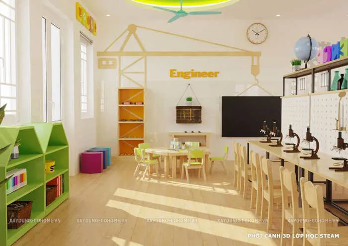 Trang trí lớp mầm non dễ thương, sáng tạo tại quận Đống Đa