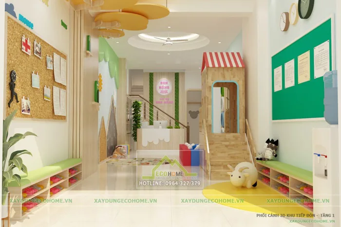 Trang trí lớp mầm non sáng tạo tại Quận Cầu Giấy