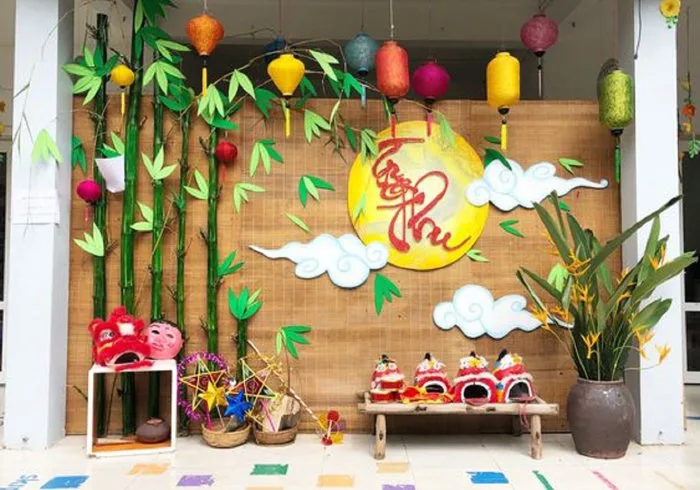Hoạt động trang trí trung thu tại trường mầm non quốc tế