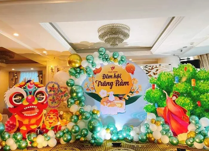 Trang trí lớp mầm non ngày trung thu đẹp, các bé đều mê