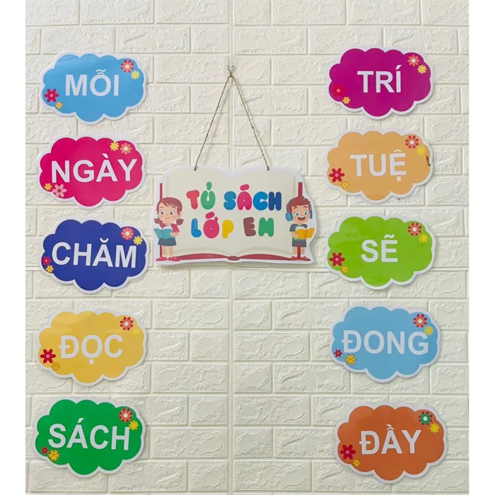 Các mẫu trang trí thư viện - Trang trí lớp tiểu học | Shopee Việt Nam