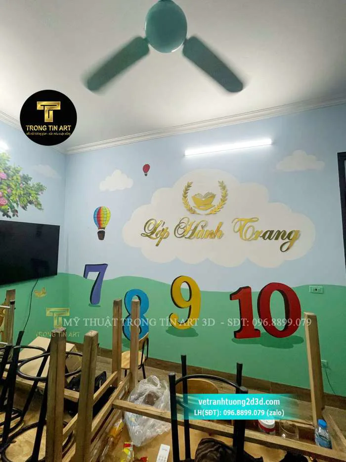Vẽ Tranh Trang Trí Lớp Học - Vẽ Tranh Tường Lớp Học Cho Bé