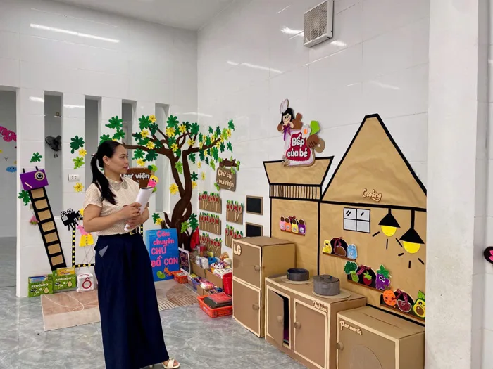 TRANG TRÍ NHÓM LỚP VÀ TẠO MÔI TRƯỜNG GIÁO DỤC LẤY TRẺ LÀM TRUNG TÂM TRƯỜNG  MẦM NON KỲ TRINH