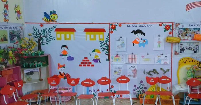Hướng dẫn cách trang trí lớp học mầm non bé đến trường thêm vui