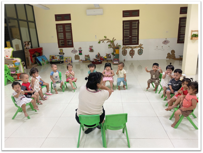 HOẠT ĐỘNG CHIỀU CỦA LỚP NHÀ TRẺ 24-36 THÁNG TUỔI