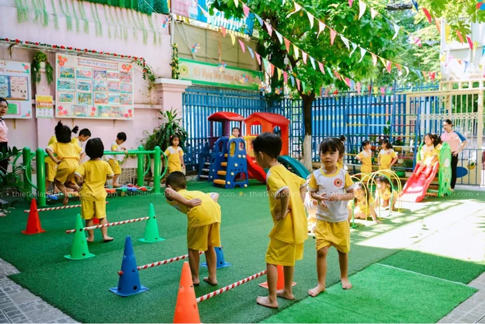 Thiết Kế Sân Chơi Trường Mầm Non Giúp Bé Phát Triển