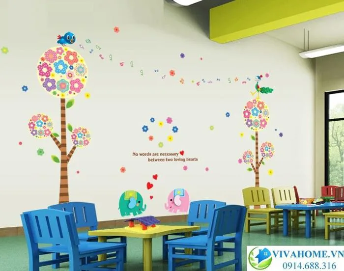 Làm tươi mới lớp học với decal dán tường trang trí trường mầm non VIVAHOME - Trang trí nhà cửa Làm tươi mới lớp học với decal dán tường trang trí trường mầm non VIVAHOME - Trang trí nhà cửa