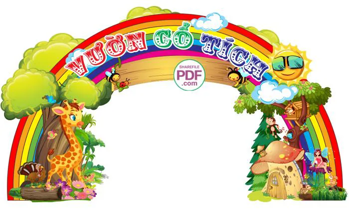 Trang trí trường mầm non - Cổng Vườn cổ tích file PDF & CDR | VIPcorel.com  - Thư viện mẫu thiết kế đồ họa CorelDRAW (CDR).