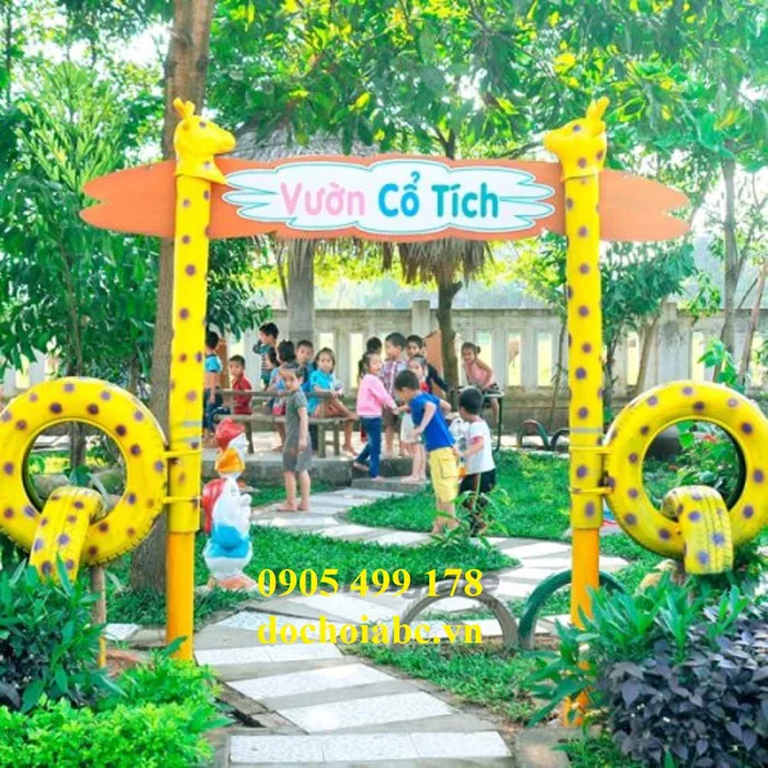 Thiết kế tượng cổng vườn cổ tích mầm non cho bé