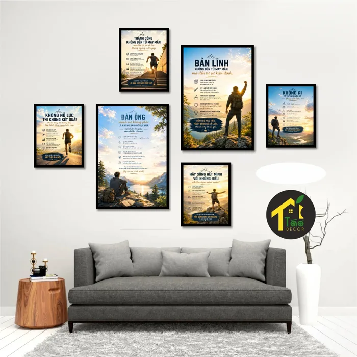 50 Set tranh treo tường cute, tranh dán tường hiện đại trang trí phòng ngủ,  tranh phòng khách, canvas, Táo Decor.