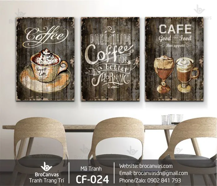 Tranh Treo Tường Cafe Decor Quán Cà Phê Đẹp CF-024.