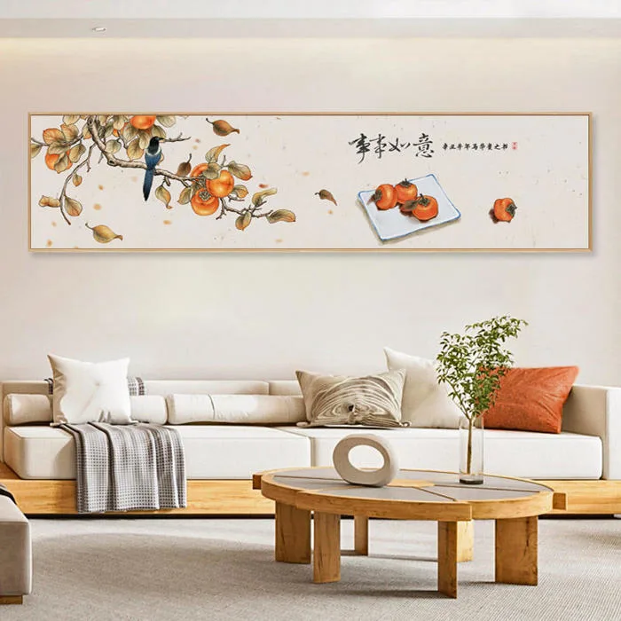 Tranh treo tường phòng khách, decor phòng ăn, trang trí phòng ngủ - Tranh cây quả hồng chín mọng tranh cảnh sắc mùa thu QH2 Tranh treo tường phòng khách, decor phòng ăn, trang trí phòng ngủ - Tranh cây quả hồng chín mọng tranh cảnh sắc mùa thu QH2