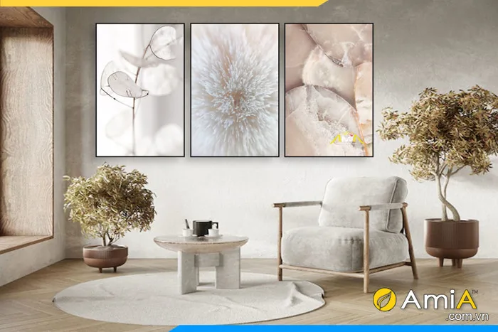 Tranh canvas decor phòng khách hiện đại AmiA 2227 Tranh canvas decor phòng khách hiện đại AmiA 2227