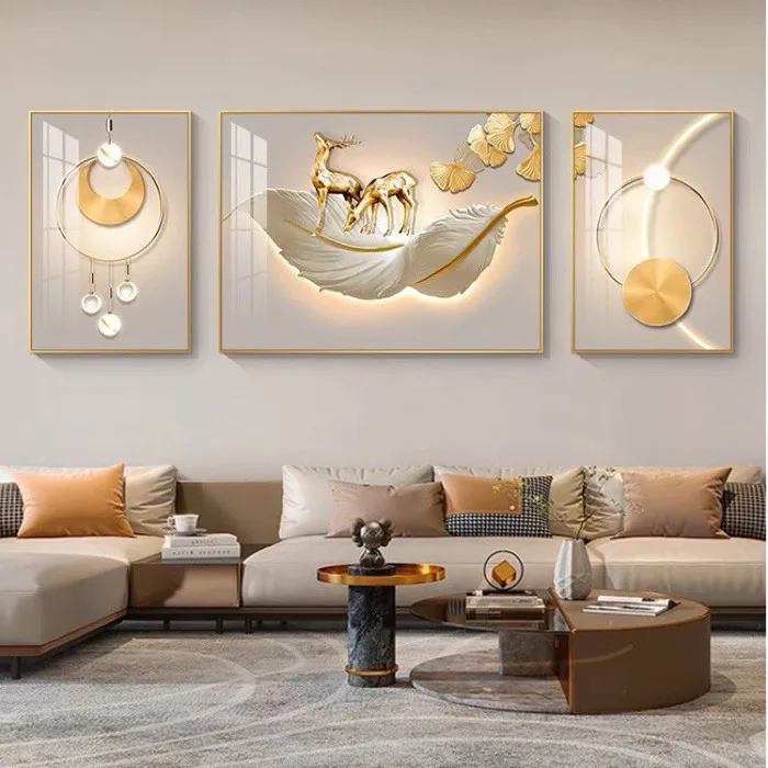 Bộ 3 Tranh treo tường tráng gương 5D Cao Cấp decor phòng khách hiện đại, phòng làm việc sang trọng Bộ 3 Tranh treo tường tráng gương 5D Cao Cấp decor phòng khách hiện đại, phòng làm việc sang trọng