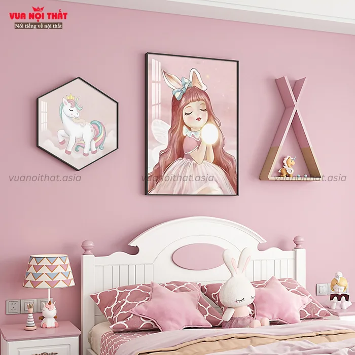 Tranh treo tường phòng ngủ bé gái TT67 giá rẻ | Vuanoithat