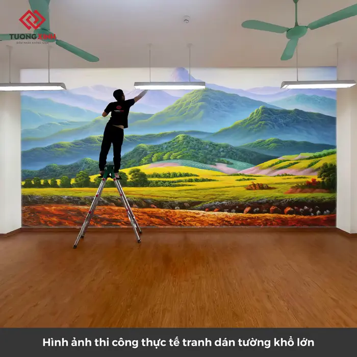 Tranh dán tường decor phòng livestream TDT406 - Tường Xinh Việt Nam