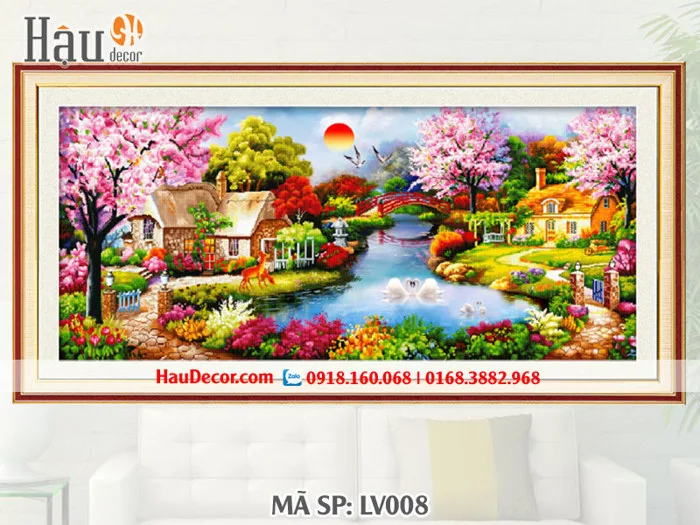 Kit tranh đính đá Mùa Xuân Ấm Áp LV008