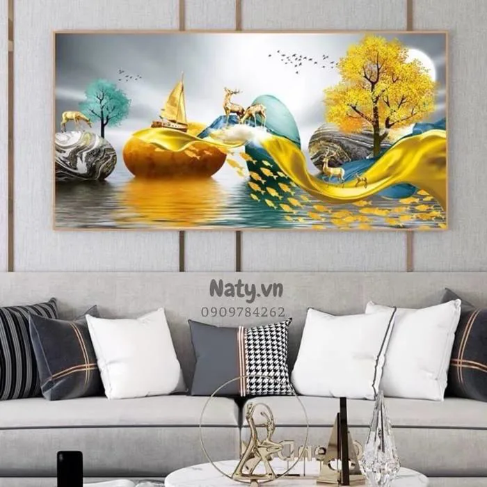 Tranh Tráng Gương Hưu Tài Lộc Phong Thuỷ