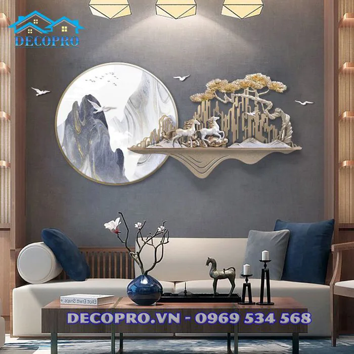 Tranh Decor treo tường Song Mã TTT003