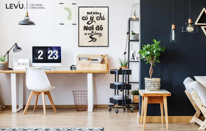 Tranh tạo động lực treo tường trang trí khắc chữ slogan khẩu hiệu bằng gỗ  30x40cm • LEVUSHOP