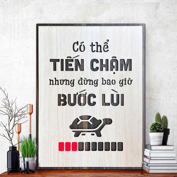 Tranh slogan treo tường tạo động lực học tập bằng gỗ | Lazada Việt Nam