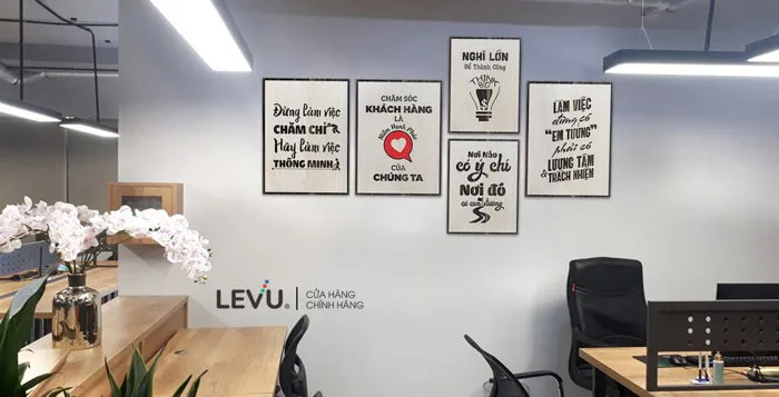 Tranh tạo động lực treo tường trang trí khắc chữ slogan khẩu hiệu bằng gỗ  30x40cm • LEVUSHOP
