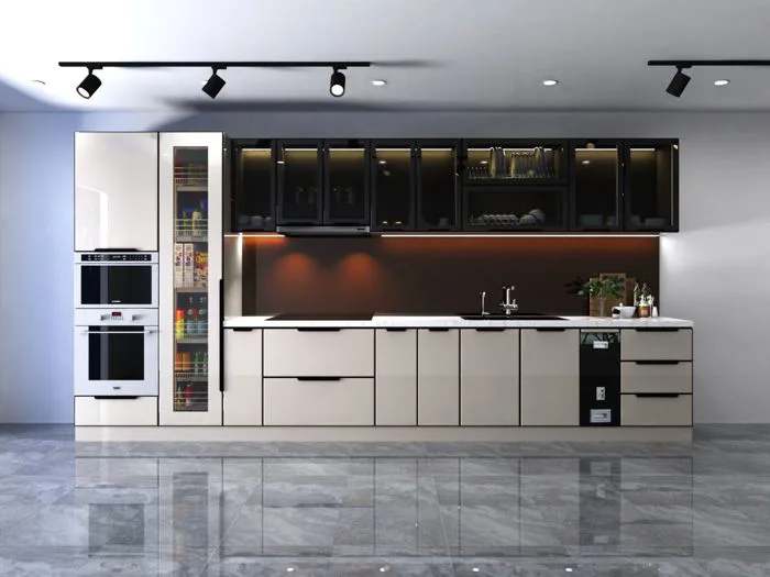 Tủ bếp Inox cánh kính INX-248 cao cấp, giá tốt nhất thị trường