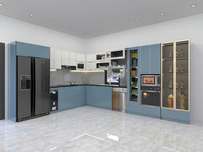 Giá tủ bếp inox cánh kính cập nhật mới hiện nay