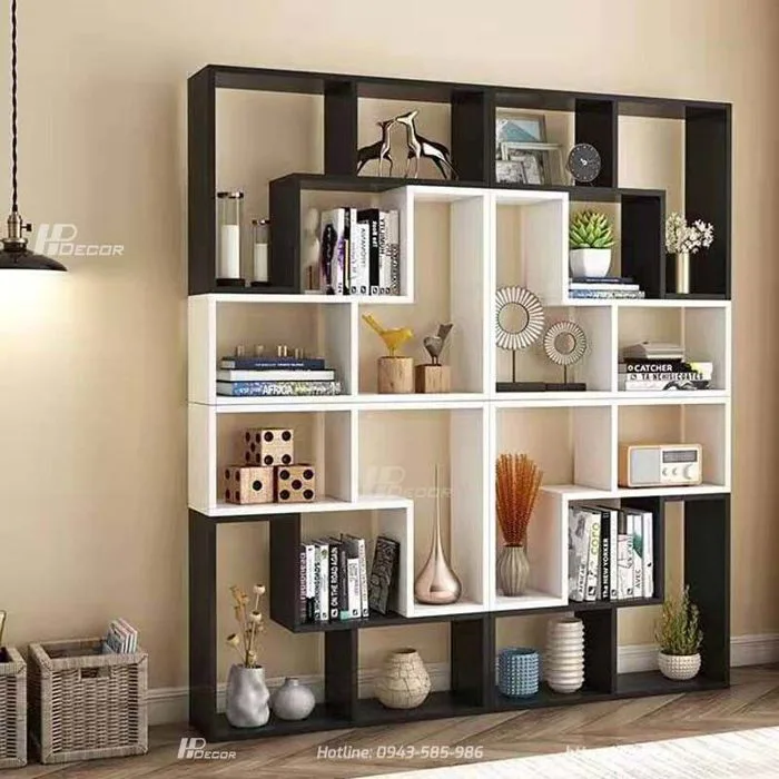 Mẫu tủ trang trí phòng khách đẹp TPK-04 - HPdecor