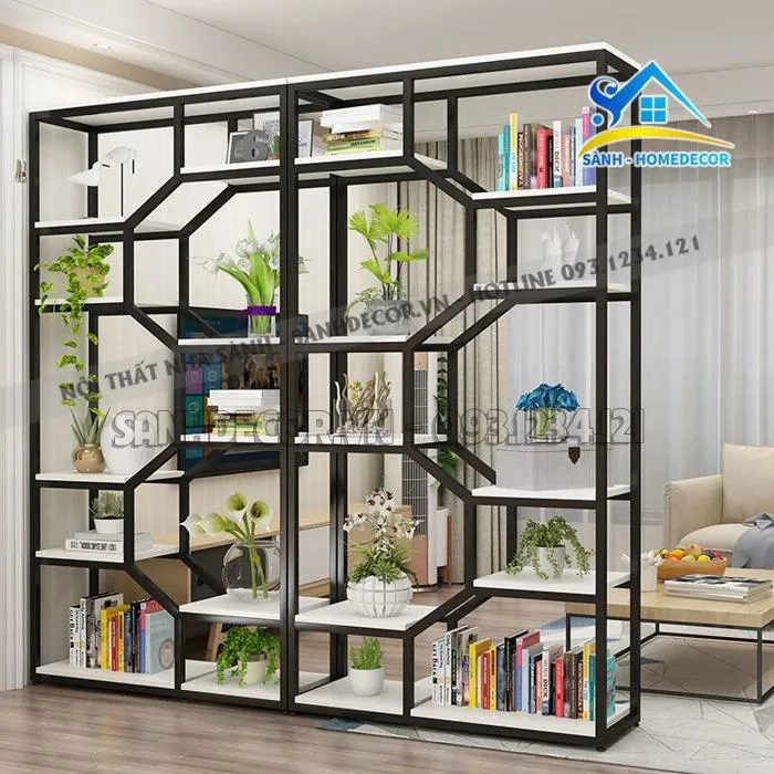 Bộ Kệ Trang Trí Phòng Khách Cao Cấp - Ktt118 – Sành decor
