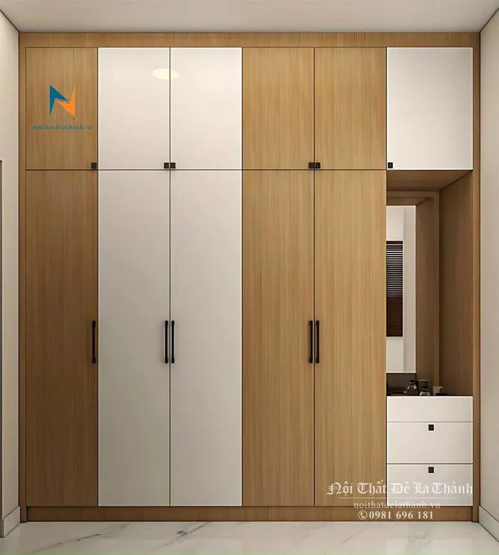 Tủ Âm Tường Hiện Đại Cánh Phối Màu - Nội thất Đê La Thành