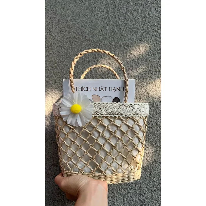 Túi cói túi lục bình xinh xắn cho Mẹ và bé phong cách Vintage đi biển, chụp  ảnh decor, kiểu dáng siêu đẹp