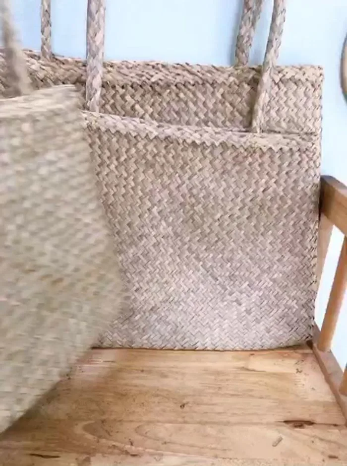 Túi Cói Dáng Rộng Kiểu Cổ Điển Thân Thiện Môi Trường - Túi Đi Biển, Đi Chơi  Tiện Dụng Phương Vy Decor