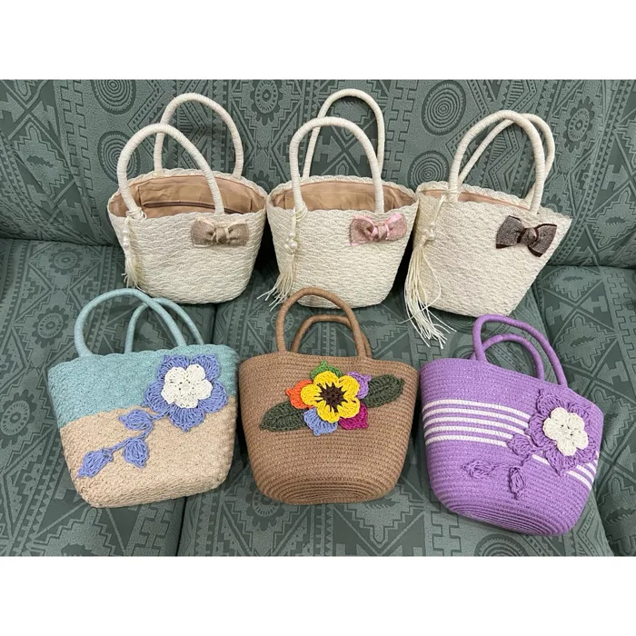 Túi cói xinh xắn cho Mẹ và Bé phong cách Vintage đi biển, đi chơi, đi dạo,  chụp ảnh decor, kiểu dáng siêu đẹp