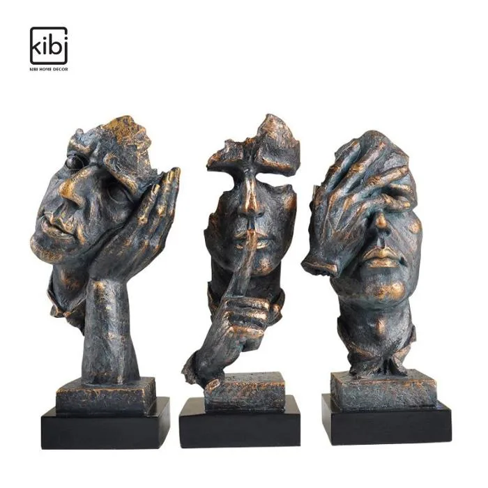 TƯỢNG DÉCOR TAM KHÔNG 03 | KIBI HOME DECOR