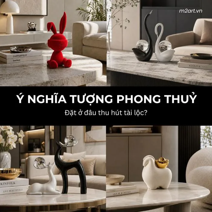Top 7 tượng decor phòng khách sang trọng mà giá cực hợp lý | M2 Art Decor |  M2 Art Decor
