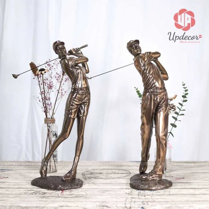 Tượng Trang Trí Phòng Khách Đánh Golf Cao Cấp Mã UP153 - UP153-2