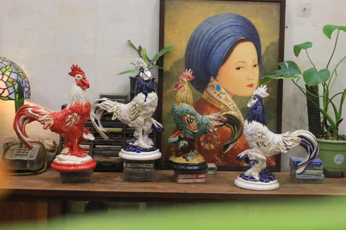 Tượng gốm gà trống mỹ nghệ - Nhà Của Ngoại