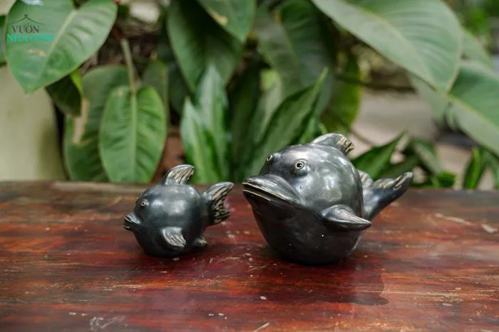 Tượng Thú Gốm Cá Gốm Nhiều Chuyện, Thú Gốm Nam Bộ, Gốm Trang Trí, Decor.