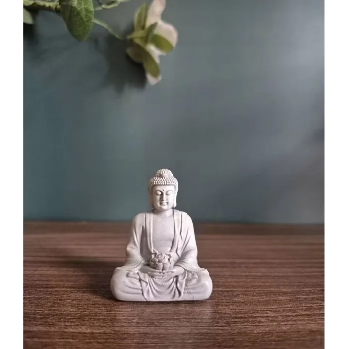Tượng Phật mini siêu nét cao 5cm chất bột đá, Tượng Phật nhỏ decor mini  trang trí