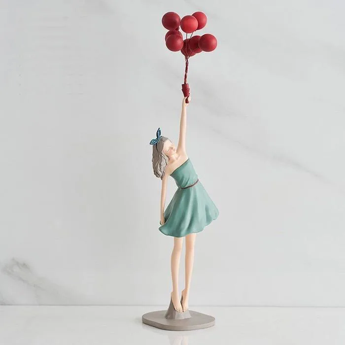 Tượng Cô Gái Decor Mini Cầm Bóng | Góc Nhà - Kitchenware