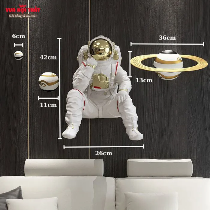 Tượng decor tường phi hành gia đang ngồi TT09 | Vuanoithat Tượng decor tường phi hành gia đang ngồi TT09 | Vuanoithat